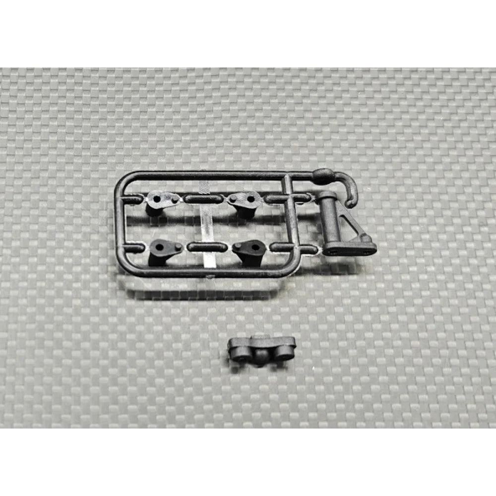 GL Racing LMP2 Frame Support part, sturdy metal structure with mounting points for race car chassis, black finish.