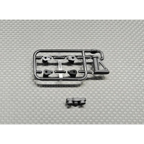 GL Racing LMP2 Frame Support part, sturdy metal structure with mounting points for race car chassis, black finish.