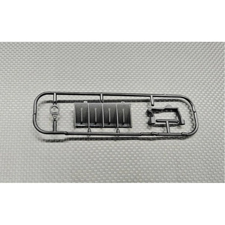 GL Racing LMP2 rear diffuser, servo mount, and servo saver parts for high-performance race car, shown in detailed view.