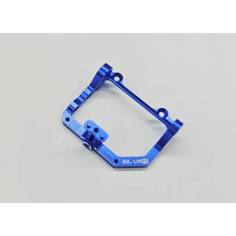GL Racing LMP2 aluminum motor mount for race cars, shown with mounting holes and sturdy construction in the image.