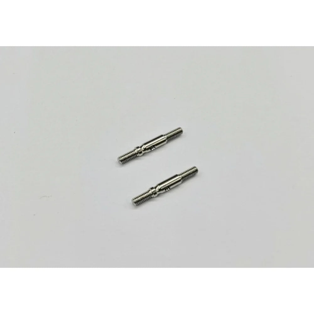 GL Racing LMP2 steering turnbuckles shown in black with metal fittings, designed for high-performance racing vehicle suspension.
