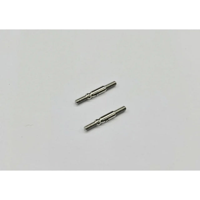 GL Racing LMP2 steering turnbuckles shown in black with metal fittings, designed for high-performance racing vehicle suspension.