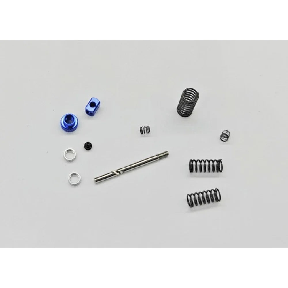 GL Racing LMP2 central shock absorber with mounting pins, detailed view of suspension component for race car performance.