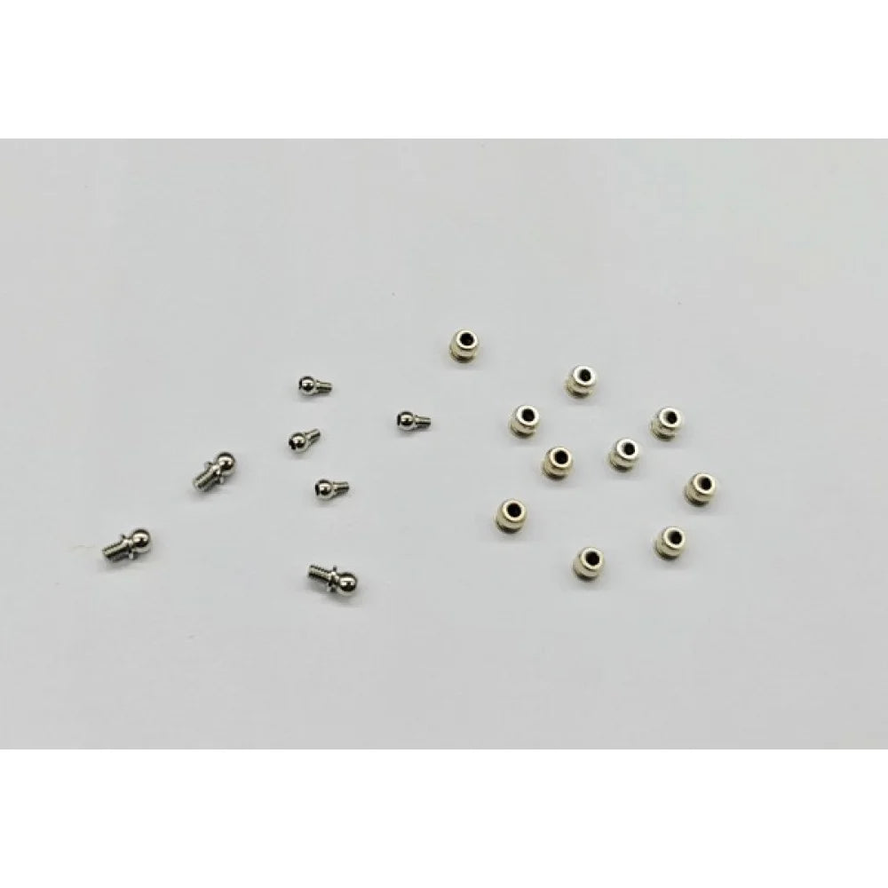 GL Racing LMP2 Ball Joints Set showing close-up of metal joints with detailed components on a plain background