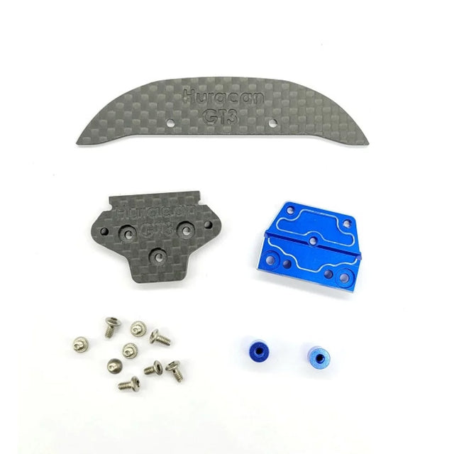 GL Racing GL Carbon bumper set for Lamborghini GT3, showing sleek carbon fiber front and rear bumpers designed for racing performance.