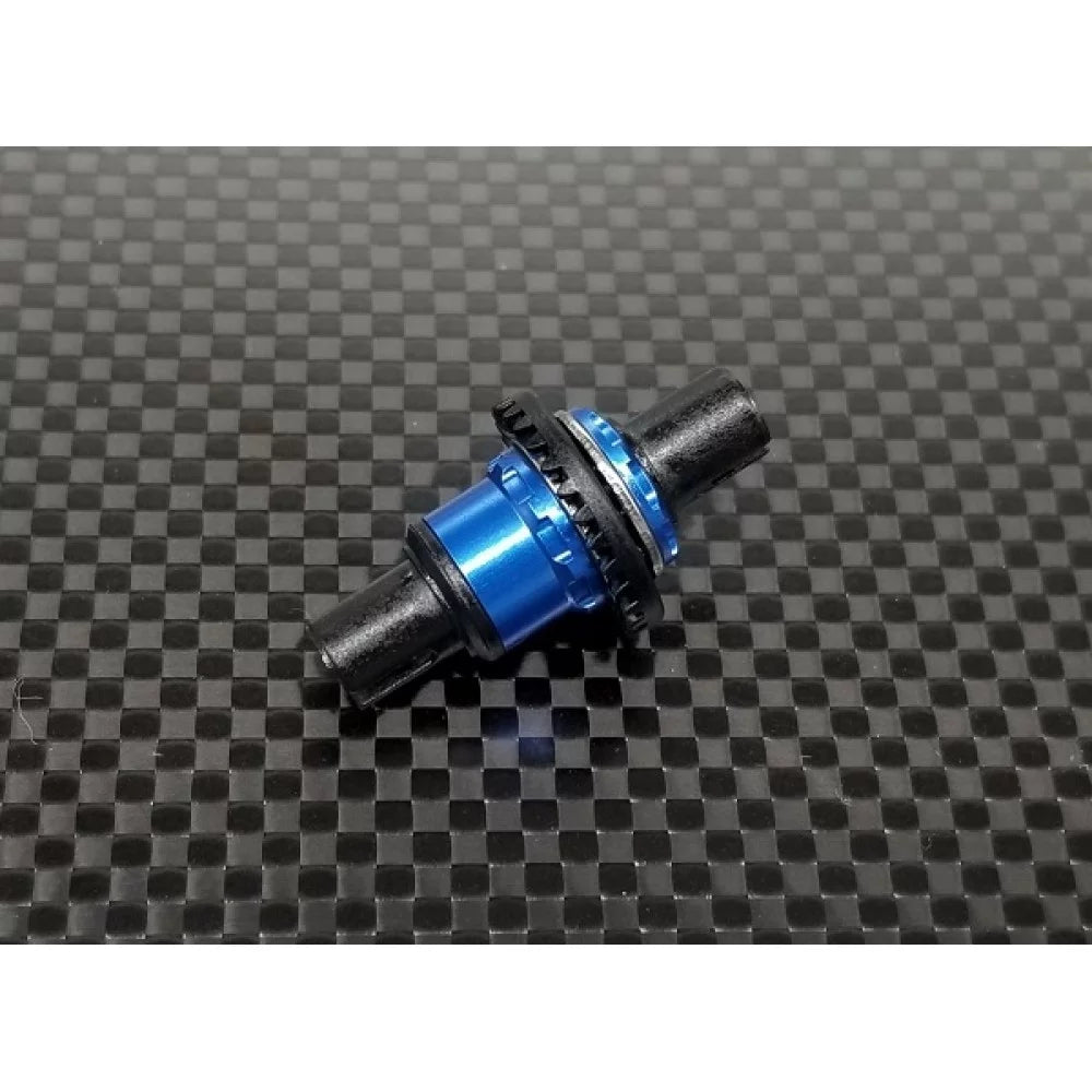 Lightweight aluminum ball diff set for RC cars, GL Racing GLA-011-OP, shown with metal components and precision craftsmanship.