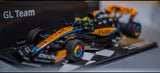 Detail of a GL Racing 1/28 scale Formula One chassis model showing intricate racing car design and construction.