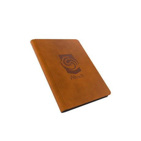 Gamegenic Altered Premium Zip-Up Album with black cover and zipper, designed for storing and organizing trading cards or collectibles.