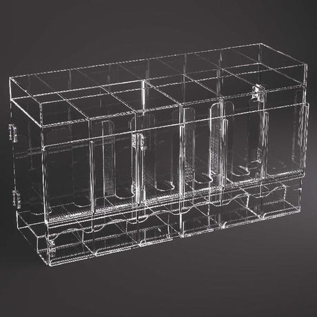 Gamegenic booster pack dispenser in black with multiple slots for organizing trading card booster packs.