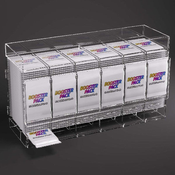 Gamegenic booster pack dispenser holding multiple card booster packs, designed for easy storage and organization.
