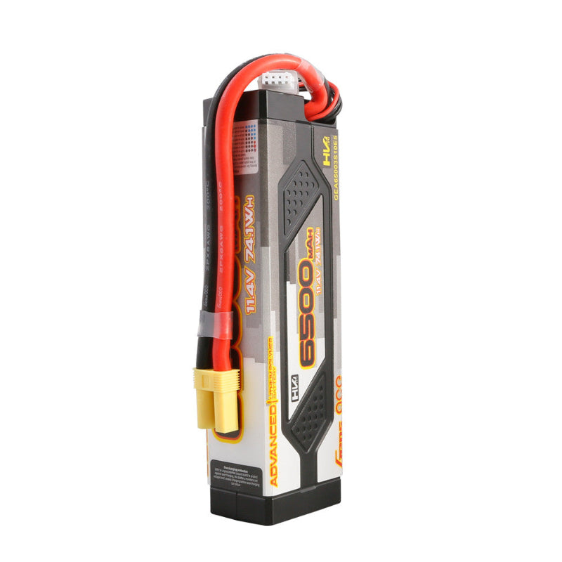Gens Ace 6500mAh 3S 100C hard case LiPo battery with EC5 plug, high-performance RC power source