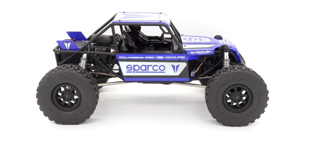 Vanquish H10 Optic RTR radio-controlled car with sleek design and detailed exterior, featuring Sparco branding and realistic features.