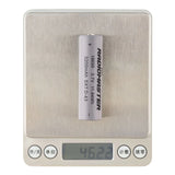 Two RadioMaster 18650 3200mAh 3.7V Li-ion batteries with silver metal casing and positive/negative terminals visible.