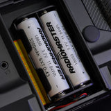 RadioMaster 18650 3200mAh 3.7V Li-ion batteries, a pair of rechargeable power cells with black wrapping and metal terminals