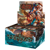 Flesh and Blood High Seas Booster Box of collectible trading cards by Legends Story Studios, featuring vibrant maritime artwork.