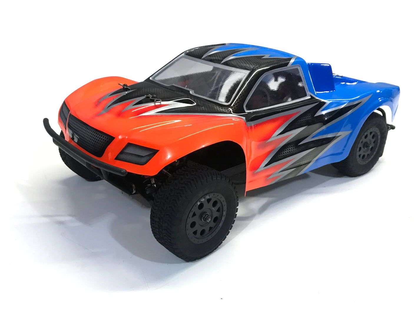RC body for Phat Bodies Raptor SCT with 225mm wheelbase, showcasing a sleek, aerodynamic design on a white background.