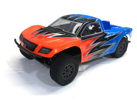 RC body for Phat Bodies Raptor SCT with 225mm wheelbase, showcasing a sleek, aerodynamic design on a white background.