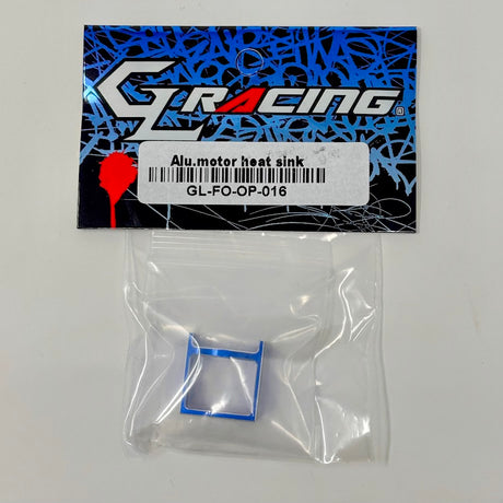 GL Racing GL Formula One aluminum motor heat sink showing sleek, lightweight cooling component for high-performance F1 racing engines