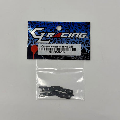 GL Racing Formula One carbon chassis parts left and right, lightweight and durable for high-performance racing car assembly.