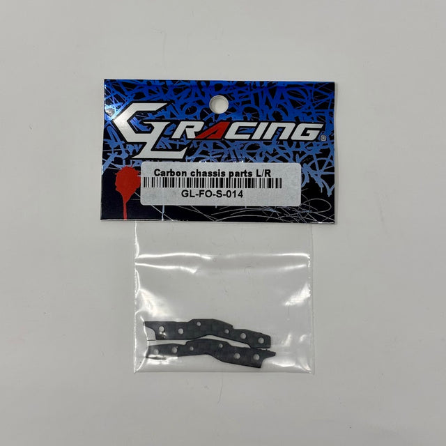 GL Racing Formula One carbon chassis parts left and right, lightweight and durable for high-performance racing car assembly.