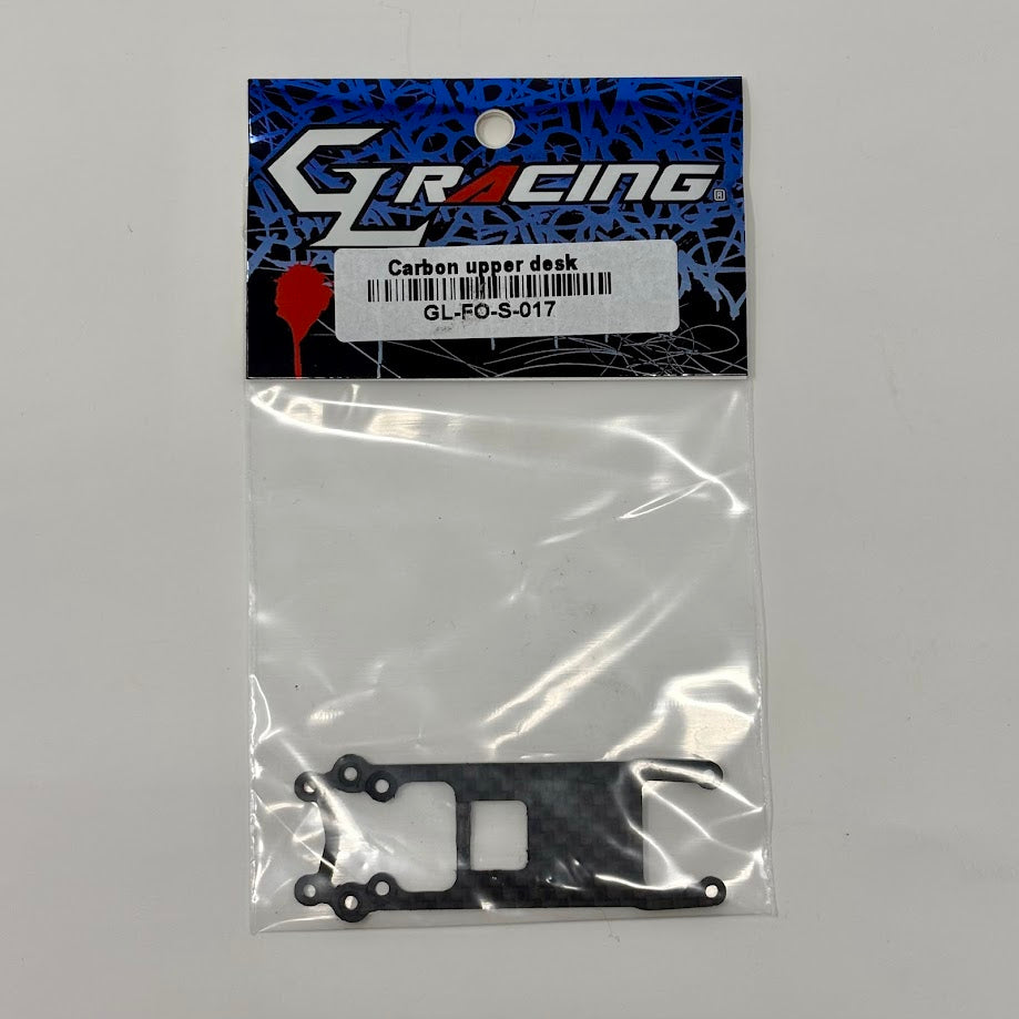GL Racing GL Formula One Carbon Upper Deck showing sleek black carbon fiber surface with detailed aerodynamic design.