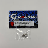 Set of 14 GL Racing GL Formula One 2.5mm ball joint heads for RC cars, featuring durable plastic construction and precise fit.