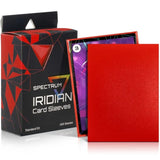 Red Iridian Matte Standard Sleeves by BCW, set of 100, with clear, matte finish for card protection and display.