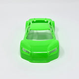 Jomurema GT01 car body in neon green, featuring sleek aerodynamic design and vibrant color, for custom vehicle modification.
