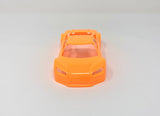 Jomurema GT01 car body in vibrant neon orange, showcasing sleek design and glossy finish for enhanced vehicle style.