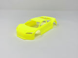 Jomurema GT01 car body in vibrant neon yellow, showcasing a sleek, aerodynamic design perfect for custom vehicle builds.