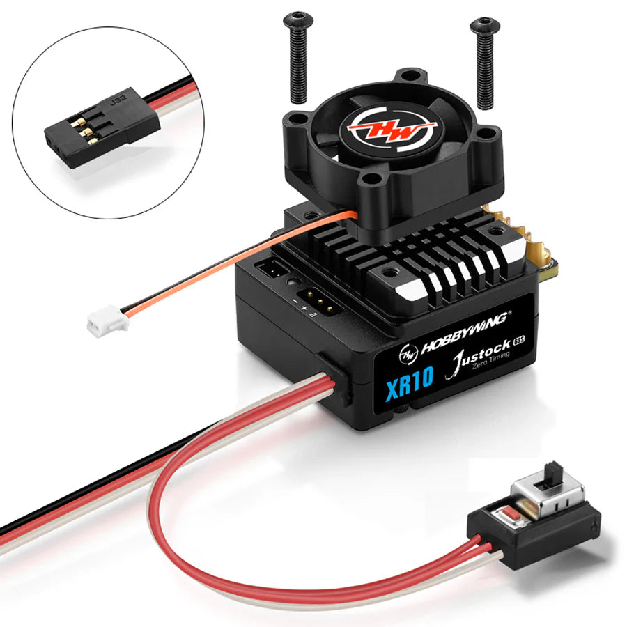 LC Racing Expert Truggy Bundle includes Hobby Addicts Justock G3S ESC, a high-performance electronic speed controller for RC trucks.