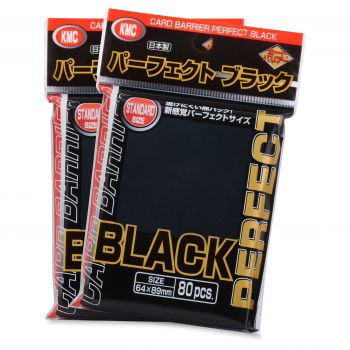 KMC USA Pack black perfect fit card supplies, 80-count, featuring high-quality cards for collectible trading cards.