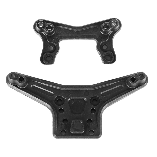 LC Racing L5005 composite front and rear shock tower for RC cars, shown in the image.