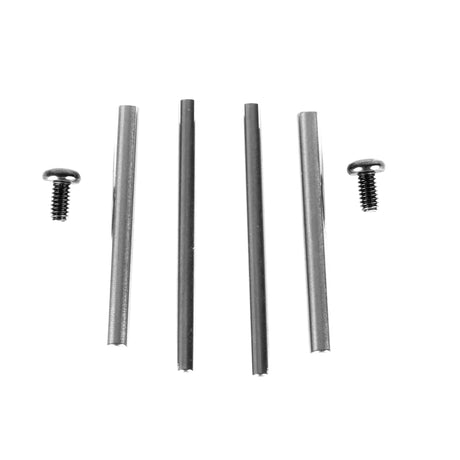 LC Racing L5017 rear hinge pin set showing metal pins and brackets for RC car suspension assembly.