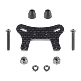 LC Racing L5029 carbon fiber front shock tower for BHC-1 RC car, showing lightweight, durable construction with mounting points.