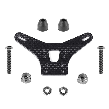 LC Racing L5030 carbon fiber rear shock tower for BHC-1 remote control car, featuring lightweight, durable construction.