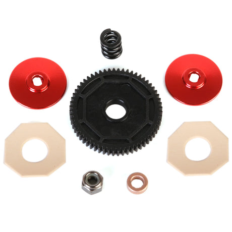 LC Racing L5040 BHC Slipper Set showing the black rubber slippers with metal pins for RC car transmission.