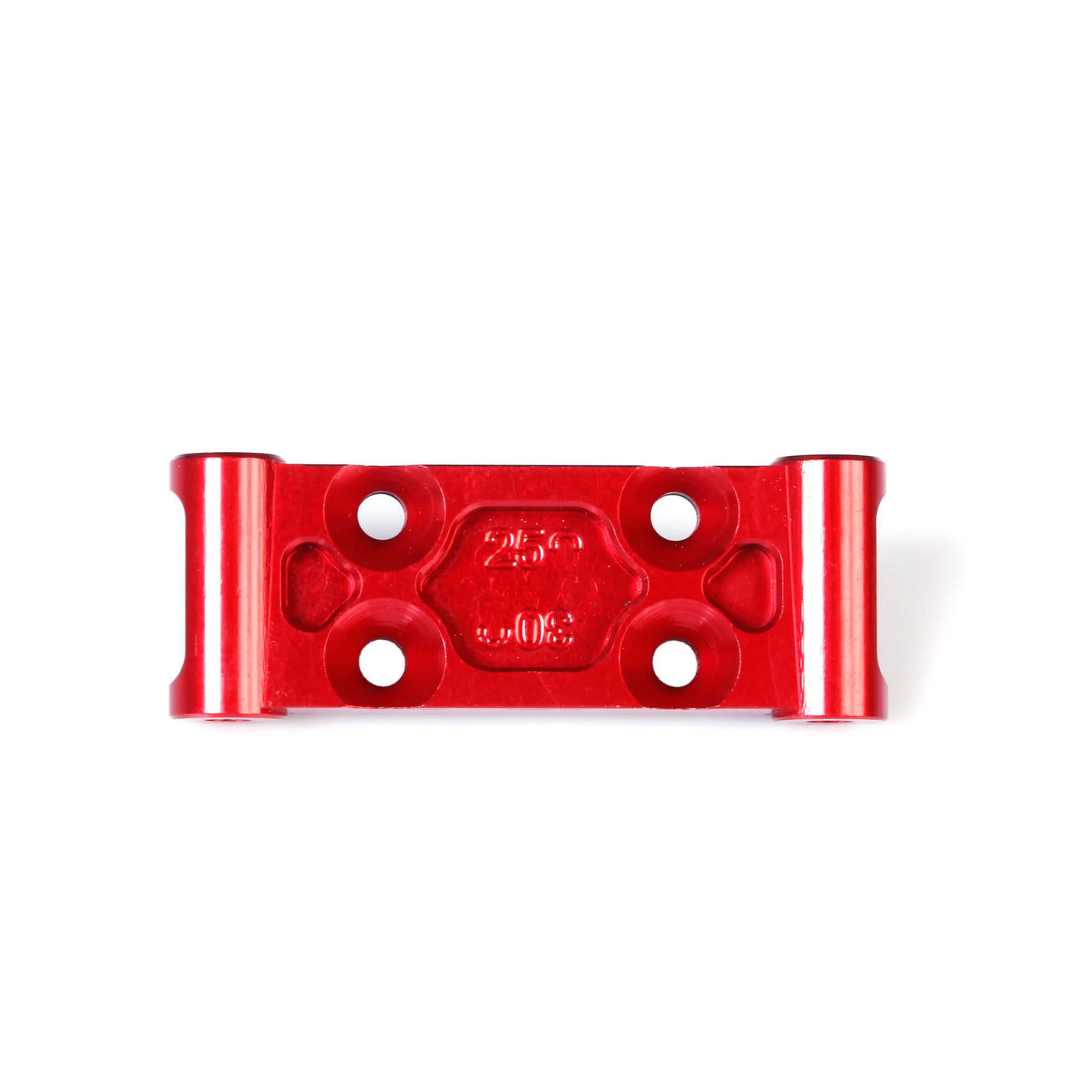LC Racing L5068 Aluminum Front Bulkhead V2 for RC cars, showing the sturdy, precision-machined metal component with mounting points.