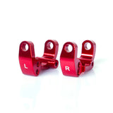 LC Racing L5069 aluminum caster blocks v2 for RC cars, showing the silver CNC-machined metal caster components.