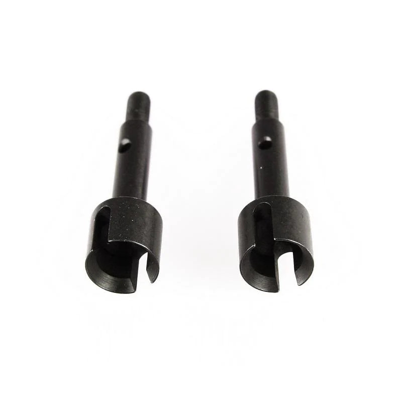 LC Racing L6017 Axle Set showing two metal axles for RC car suspension and drivetrain components.