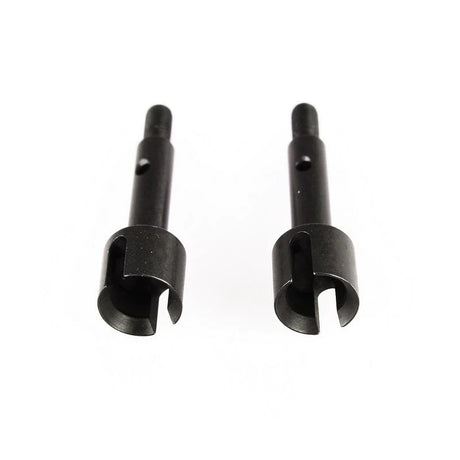 LC Racing L6017 Axle Set showing two metal axles for RC car suspension and drivetrain components.