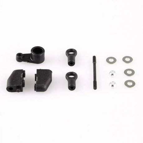 LC Racing L6024 servo mount set for 23T RC cars, showing black metal brackets and mounting hardware.