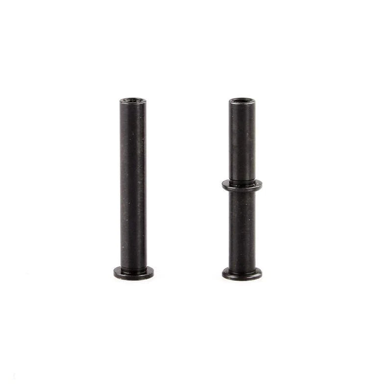 LC Racing L6030 steering post set showing metal posts and mounting hardware on a clean background.