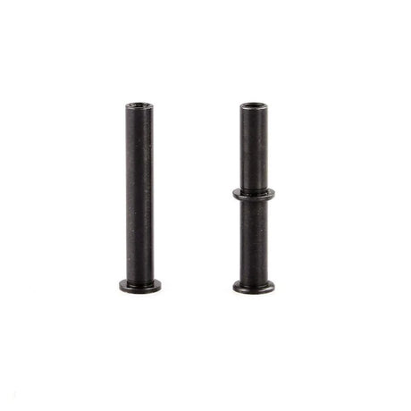 LC Racing L6030 steering post set showing metal posts and mounting hardware on a clean background.