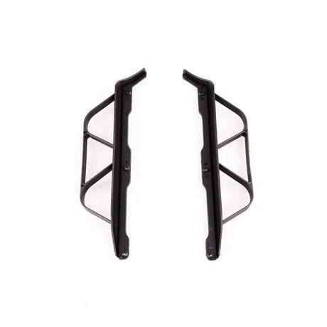LC Racing L6035 225mm wheelbase chassis side guard set shown in black with detailed design for RC car protection.