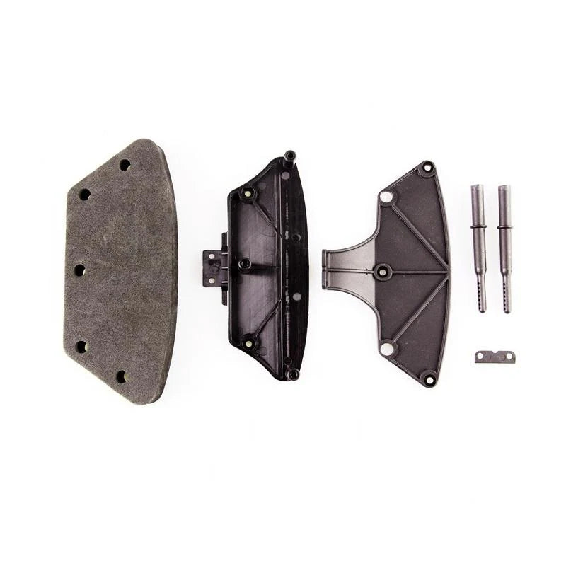 LC Racing L6040 foam bumper set showing two black foam bumpers with mounting holes on a plain background.
