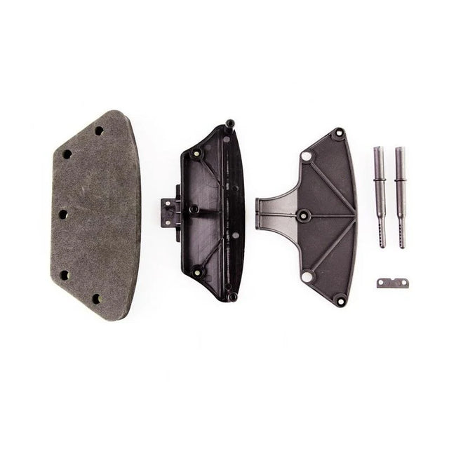 LC Racing L6040 foam bumper set showing two black foam bumpers with mounting holes on a plain background.