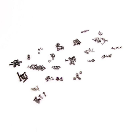 LC Racing L6041 EMB Screws Set showing a close-up of metal screws for RC car assembly on a white background.