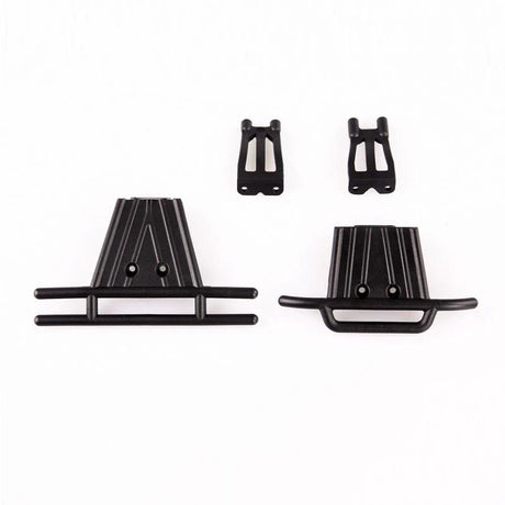 LC Racing L6060 MT bumper set with black plastic bumpers and mounting brackets for off-road RC truck.