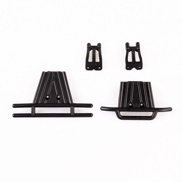 LC Racing L6060 MT bumper set with black plastic bumpers and mounting brackets for off-road RC truck.